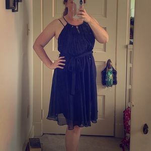 David’s Bridal Navy Blue Bridesmaid Dress - Sz. 10